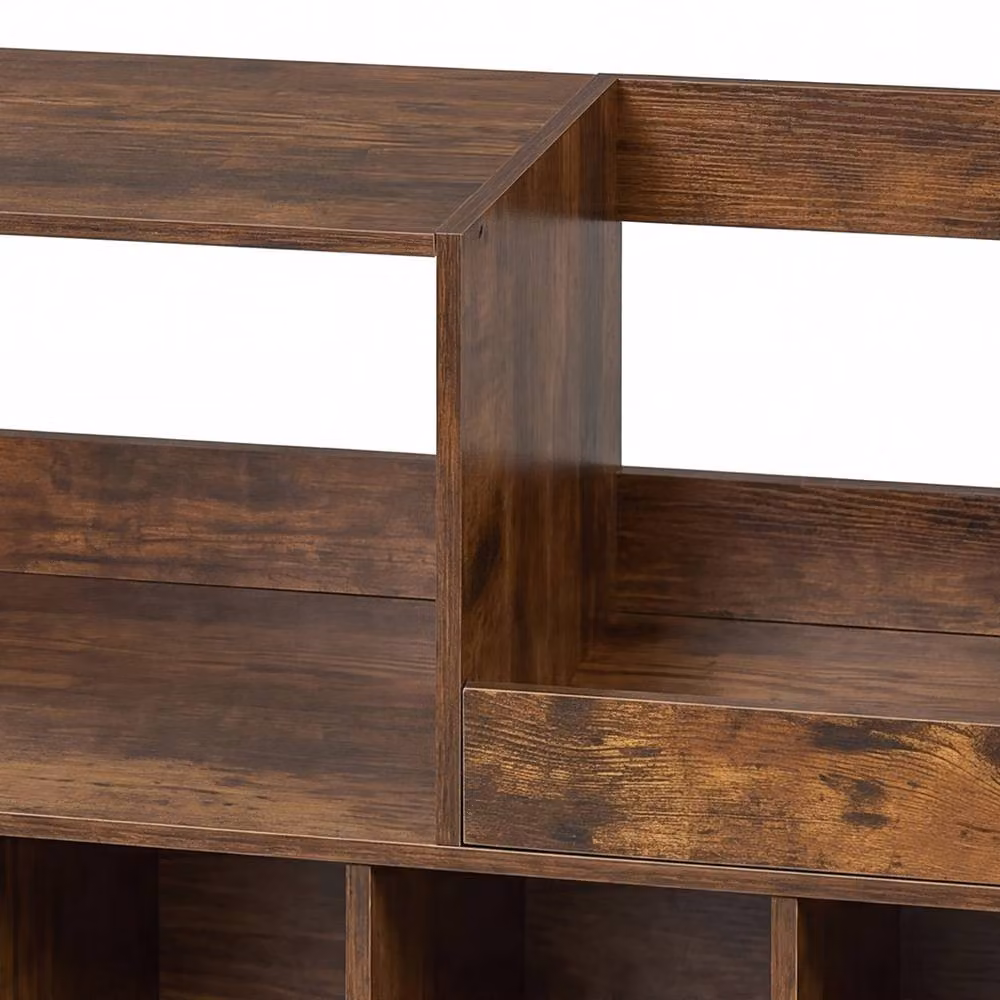Levede Brown Vintage Record Player Stand and Album Storage Turntable Cabinet – 6