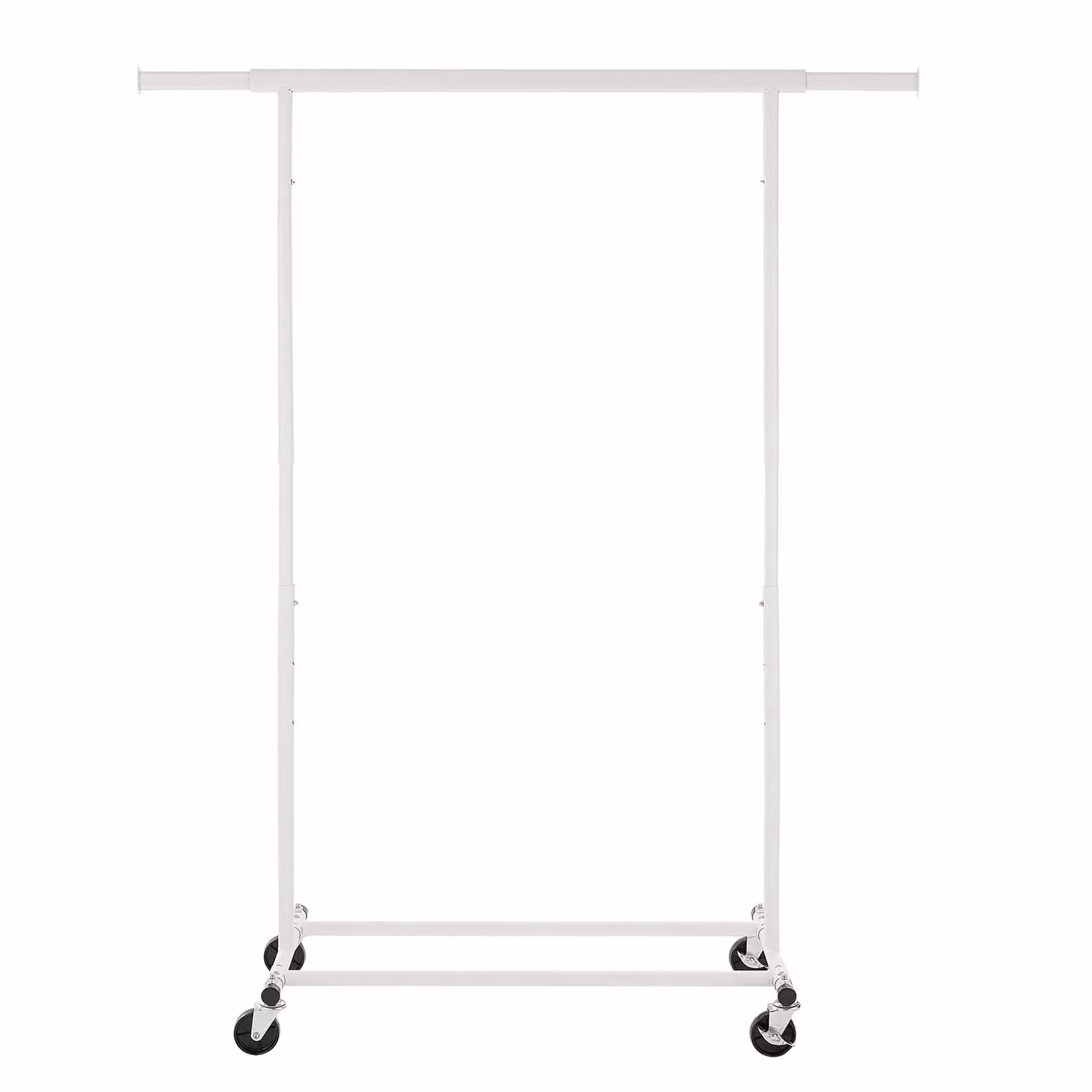 House of Home Heavy Duty White Metal Clothes Rail with Adjustable Width and Height – 2