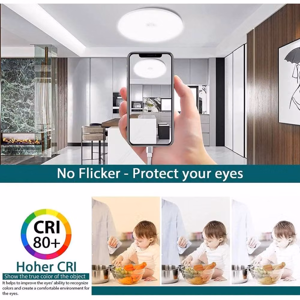 SPETLEK White LED Ceiling Light Panel with PIR Motion Sensor – 3