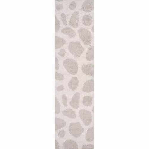 THE RUGS Soft Shaggy Area Rug with Modern Animal Print Design in Light Beige, W/D/H: 80 x 300 cm – 2