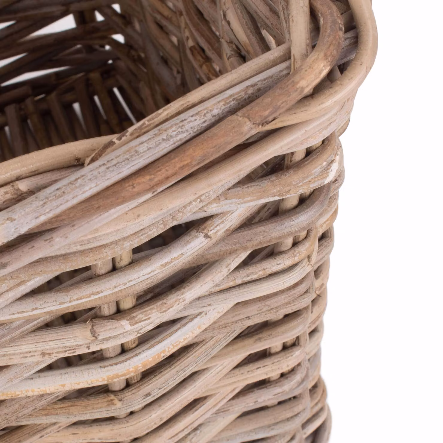 Red Hamper Grey Rattan Square Storage Basket with Handles W/D/H: 33.0 x 30.0 x 33.0 cm – 3