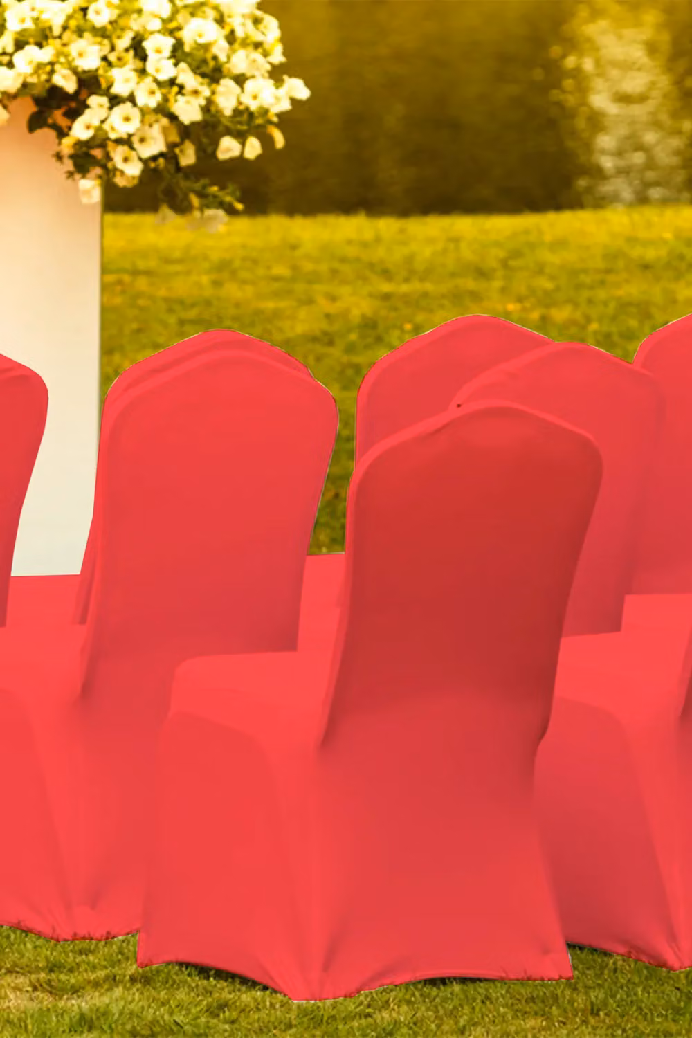Neel Blue 10-Piece Red Spandex Polyester Stretch Dining Chair Covers, Washable and Removable Slipcovers – 3