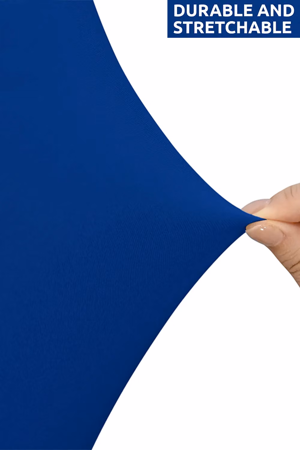 Neel Blue Elastic Spandex Rectangular Patio Tablecloth in Blue – 5