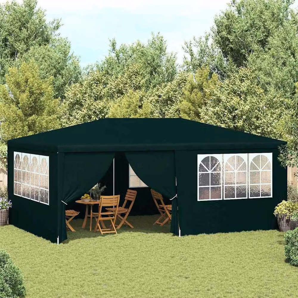 Berkfield Home Professional Party Tent with Side Walls, Green, W: 6 m, D: 4 m, H: 2.75 m – 2