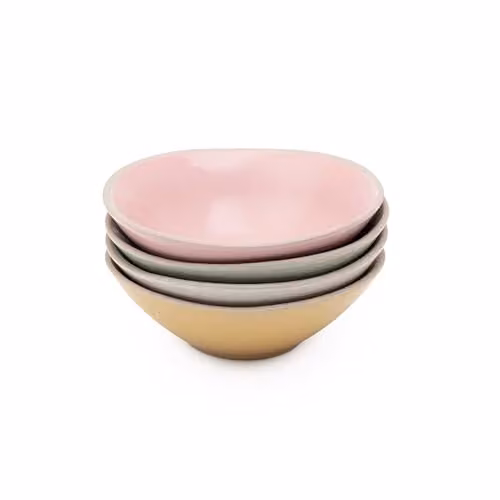 Jamie Oliver Big Love Little Bowls, Set of 4, Multicolour Stoneware Nibble Bowls, Diameter: 13.5 cm – 1