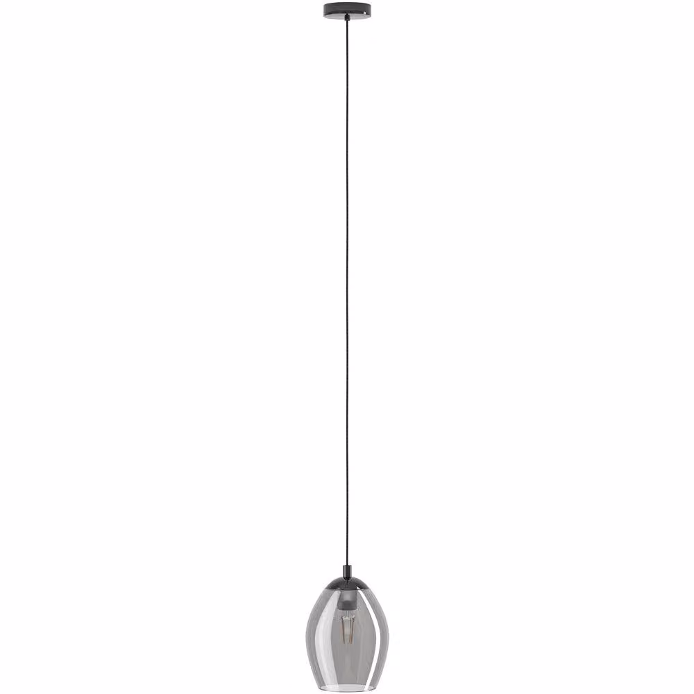 Loops Modern Metal and Glass Pendant Light in Silver and Black – 2