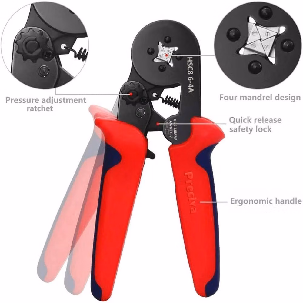 Nordara Ferrule Crimper Plier Tool Kit with 1200pcs Wire Terminal Connector Set in Red – 3