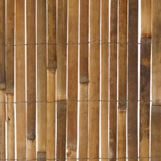 Primrose Natural Brown Woven Bamboo Split Slat Fencing Mat, Height: 200 cm