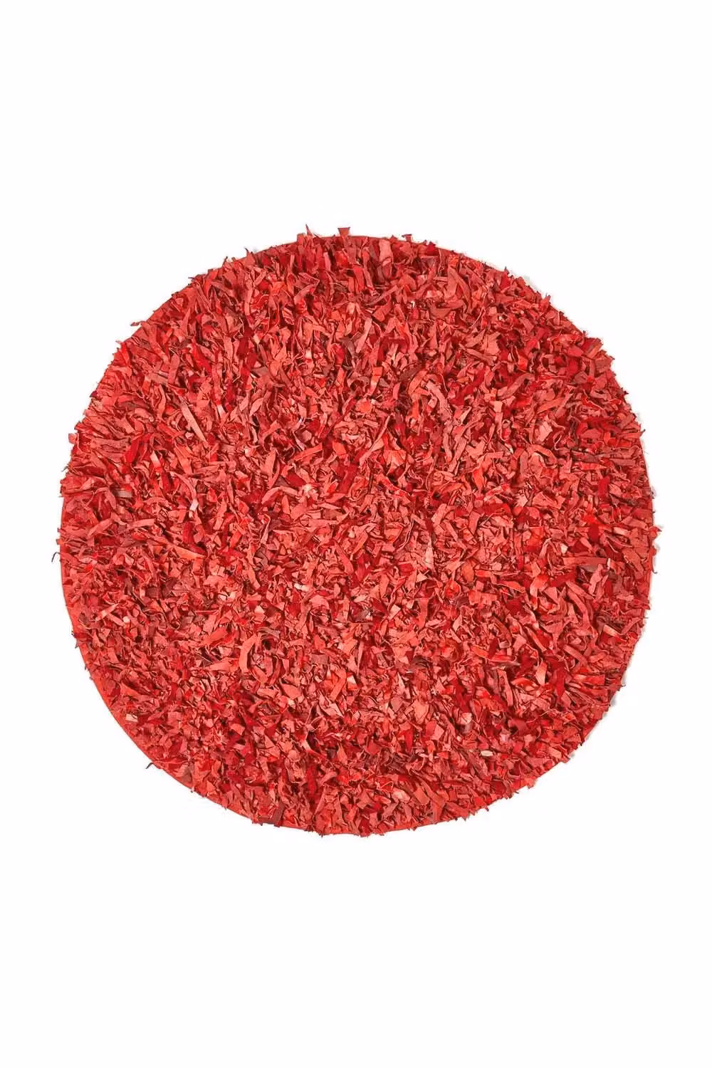 Homescapes Dallas Red Leather Shaggy Rug, W: 120 cm, L: 180 cm – 3