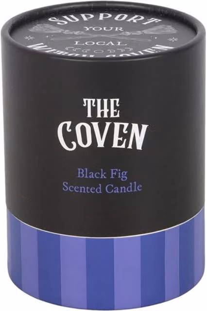 KDMK Black and Purple Striped Glass Scented Fruity Tabletop Candle