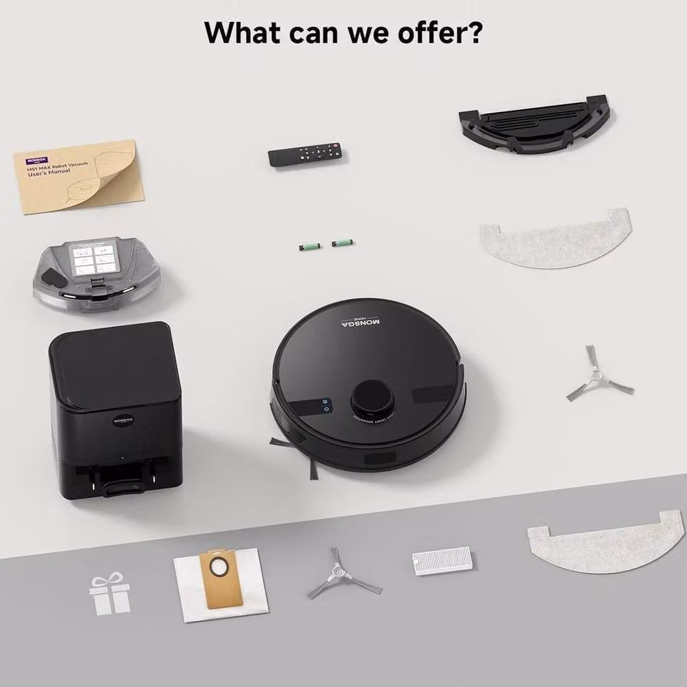 PAWNORA Robot Vacuum Cleaner in Black with Pet Hair Suction Capability – 3