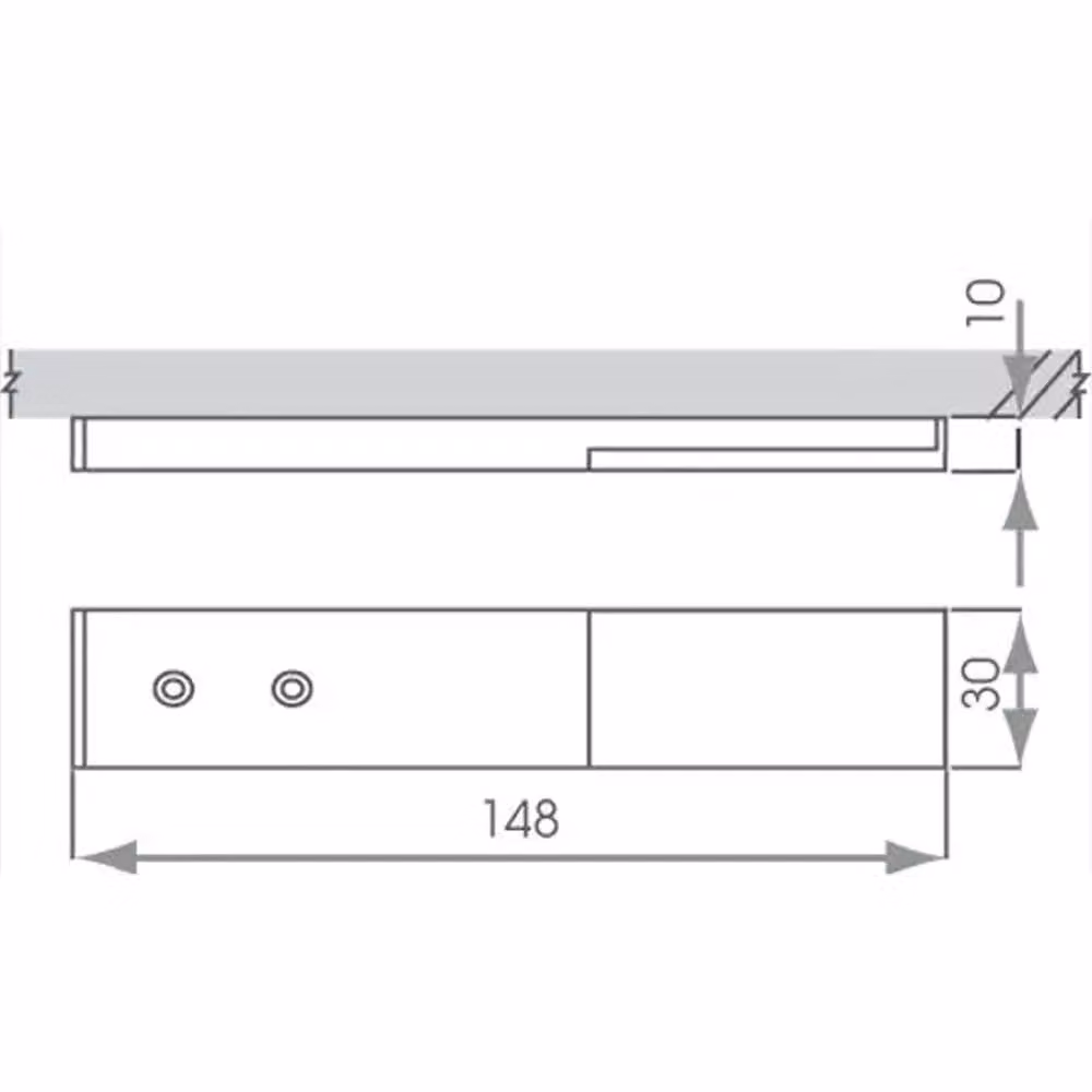 Loops 3x Aluminium Slim Rectangle Under or Over Cabinet Kitchen LED Light and Driver Kit in White – 2