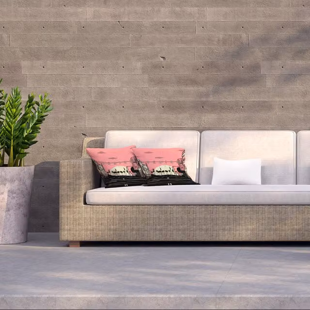 Benjamin Tate Design LTD Venice Cali Sunset Square Outdoor Cushion, Pink, W: 60 cm x H: 60 cm