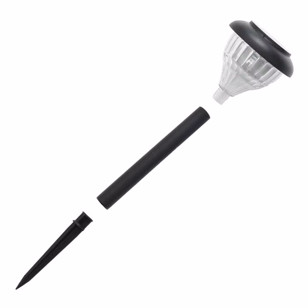 Berkfield Home Solar Pathway Lights with Ground Spikes, 4 Piece Set, Black with RGBW LED Lighting – 3