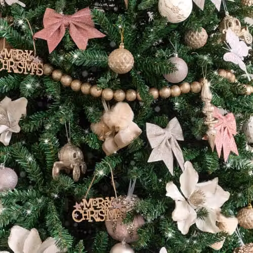 Melody Maison Gold Champagne Glitter Ball Christmas Garland, 200 cm – 3