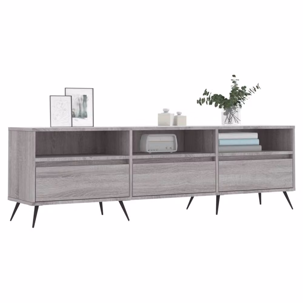 Berkfield Home Modern Grey TV Cabinet W/D/H: 150 x 30 x 44.5 cm – 3