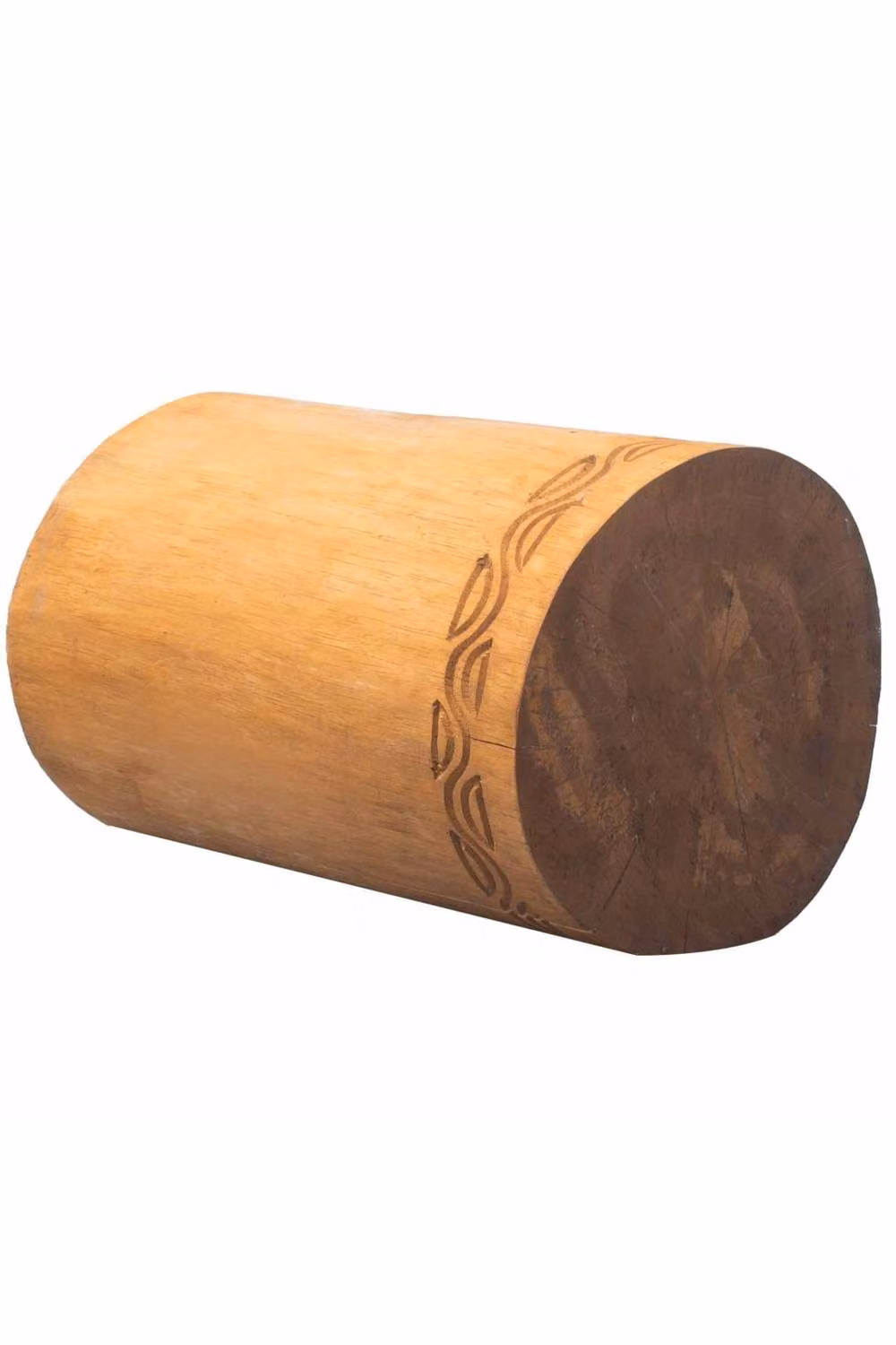 KDMD Albasia Tribal Stool and Side Table in Natural Brown Wood – 2