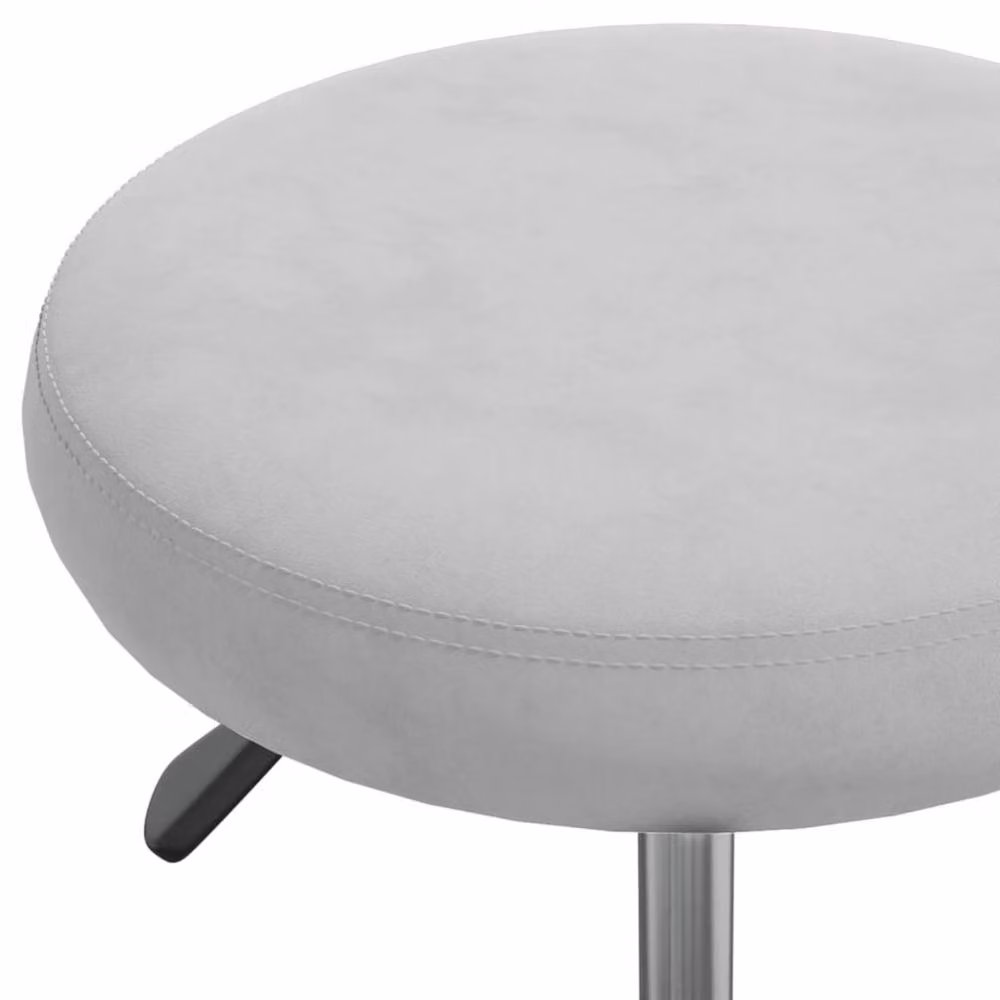 Berkfield Modern Grey Velvet Swivel Task Chair with Metal Upholstered Frame and Castors – 3
