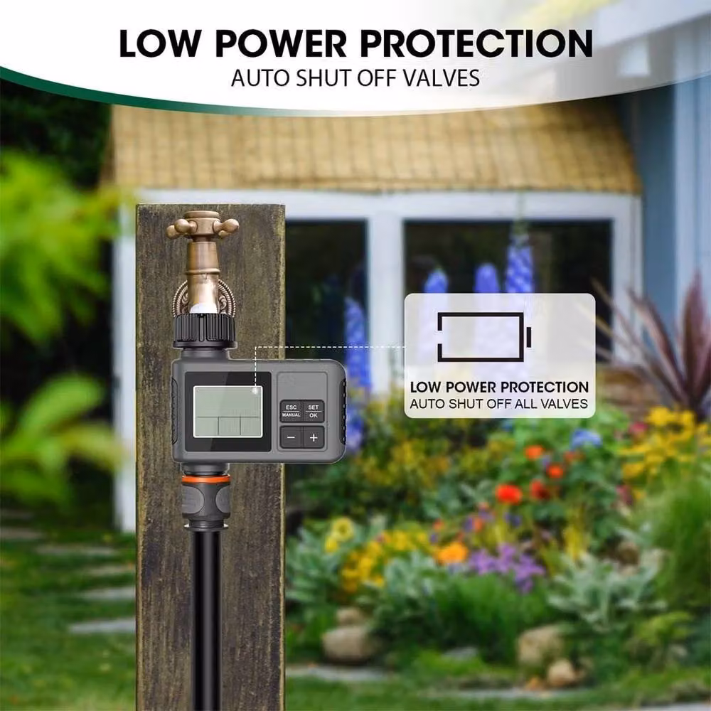 SPETLEK Digital Automatic Water Timer Irrigation Watering System in Dark Grey – 6