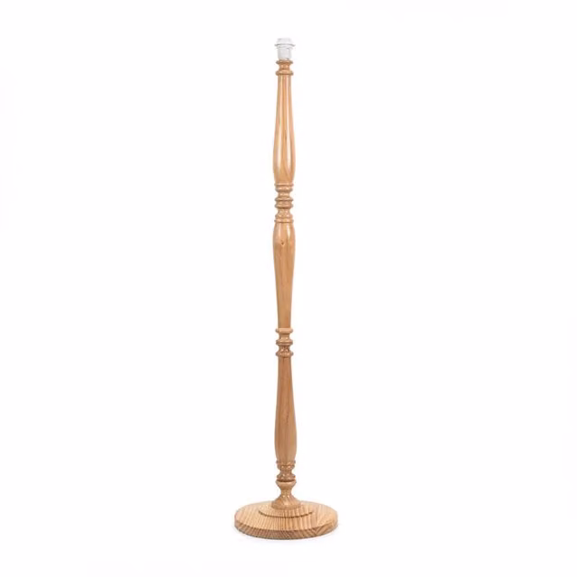 ValueLights Victoria Wood Floor Lamp Base in Natural Wood