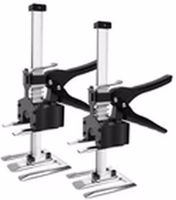 EONLION 2-Piece Steel Arm Door and Cabinet Lifting Jack Adjustment Tool, Black