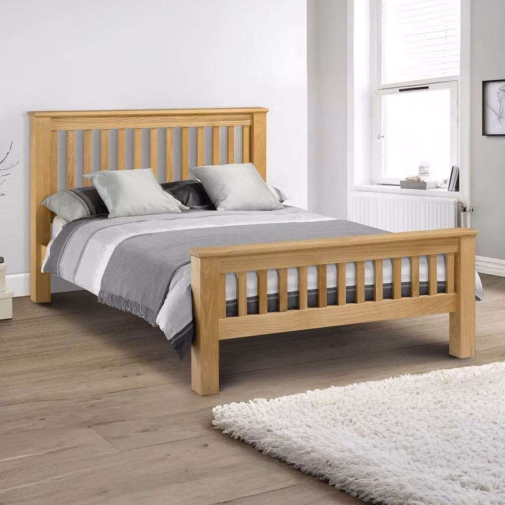 Cheshire Cedar Oak High Footend Bed in Brown, Super King Size (W: 180 cm, D: 200 cm) – 4