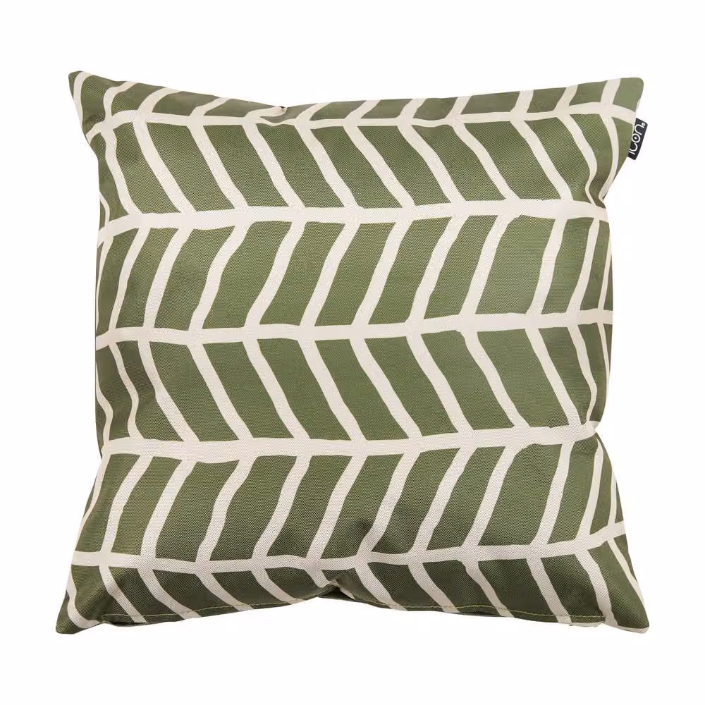 ICON Mark Making Waterproof Indoor & Outdoor Square Cushion in Khaki, W/D/H: 43 x 43 x 43 cm – 2