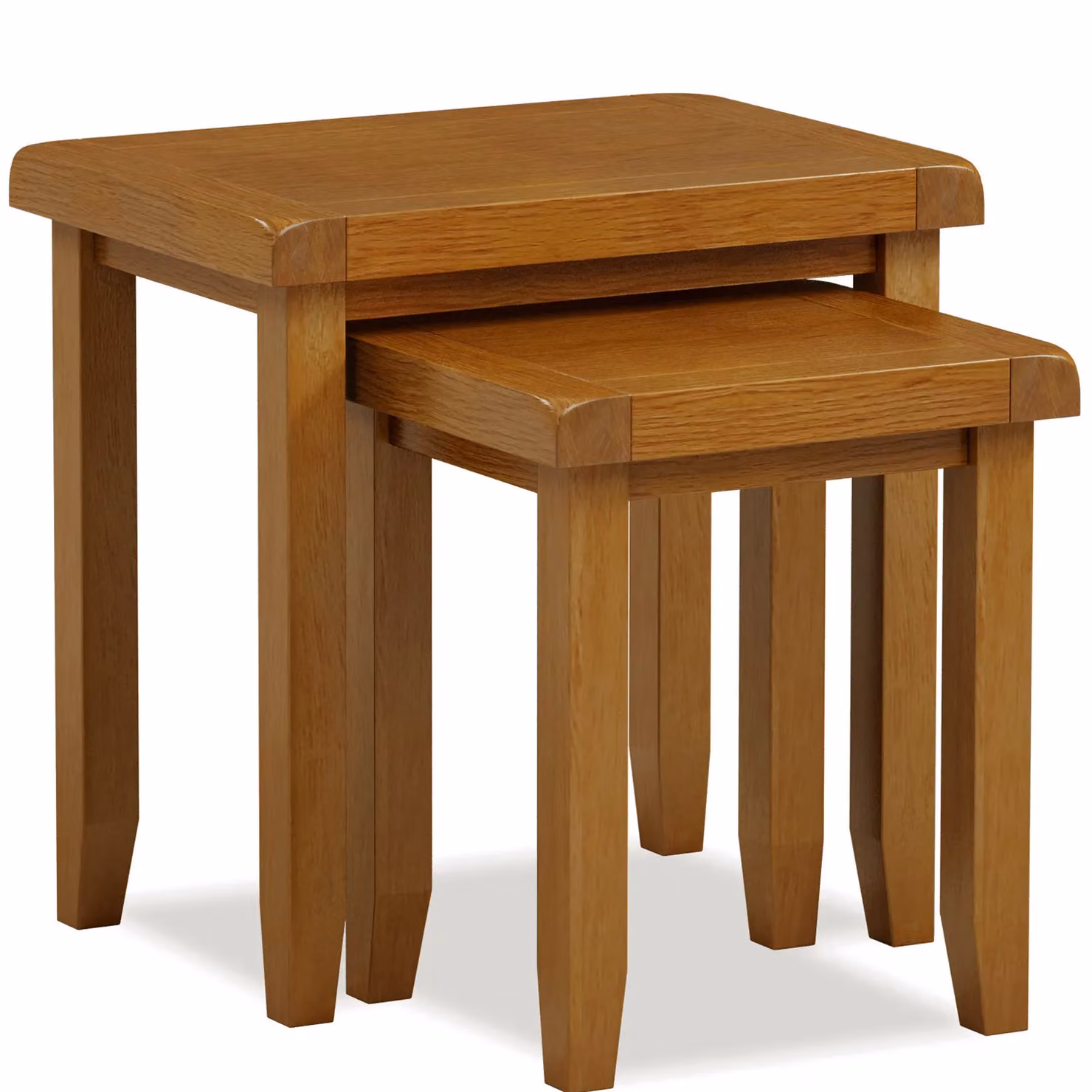 Rest Relax Elston Oak Nest of 2 Tables in Brown – 3
