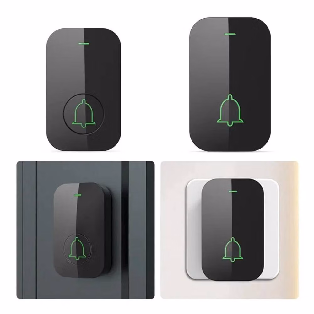 FLAVORA Wireless Waterproof Plug-in Mains Doorbell Kit, Black, W: 52 cm, H: 1000 cm – 3