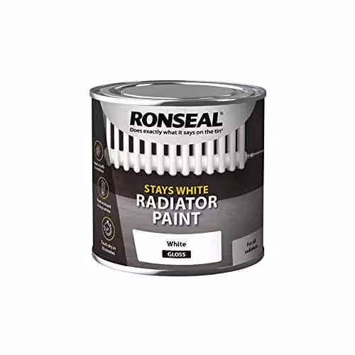 Ronseal Stay White Radiator Paint White Gloss 250 ml