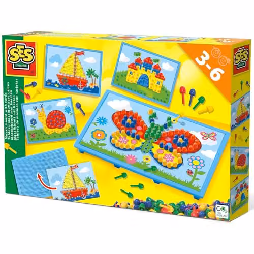 SES Creative 14898 Mosaic Board with Cards, Multicolour – 1