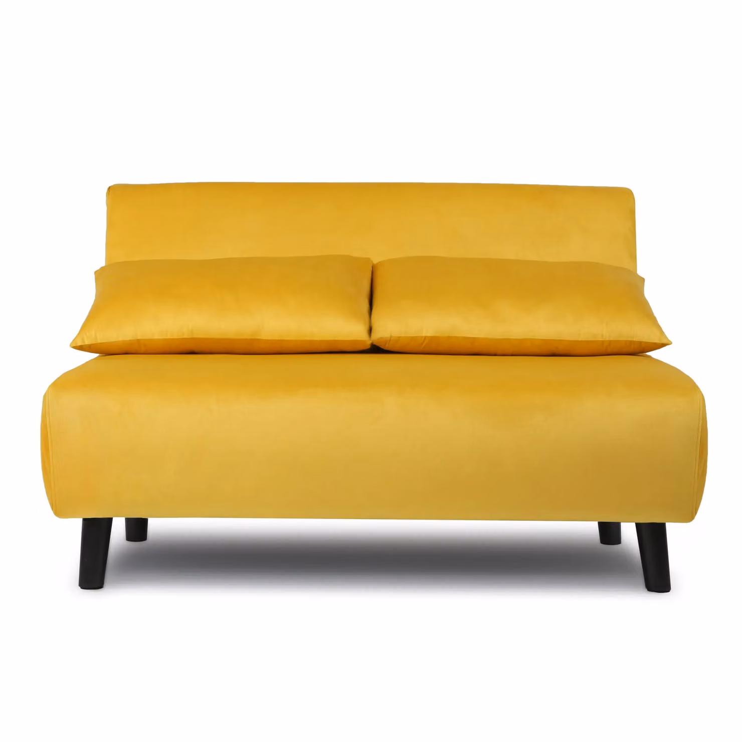 Home Garden Direct Aurora Small Double 2 Seater Velvet Sofa Bed in Yellow – 2