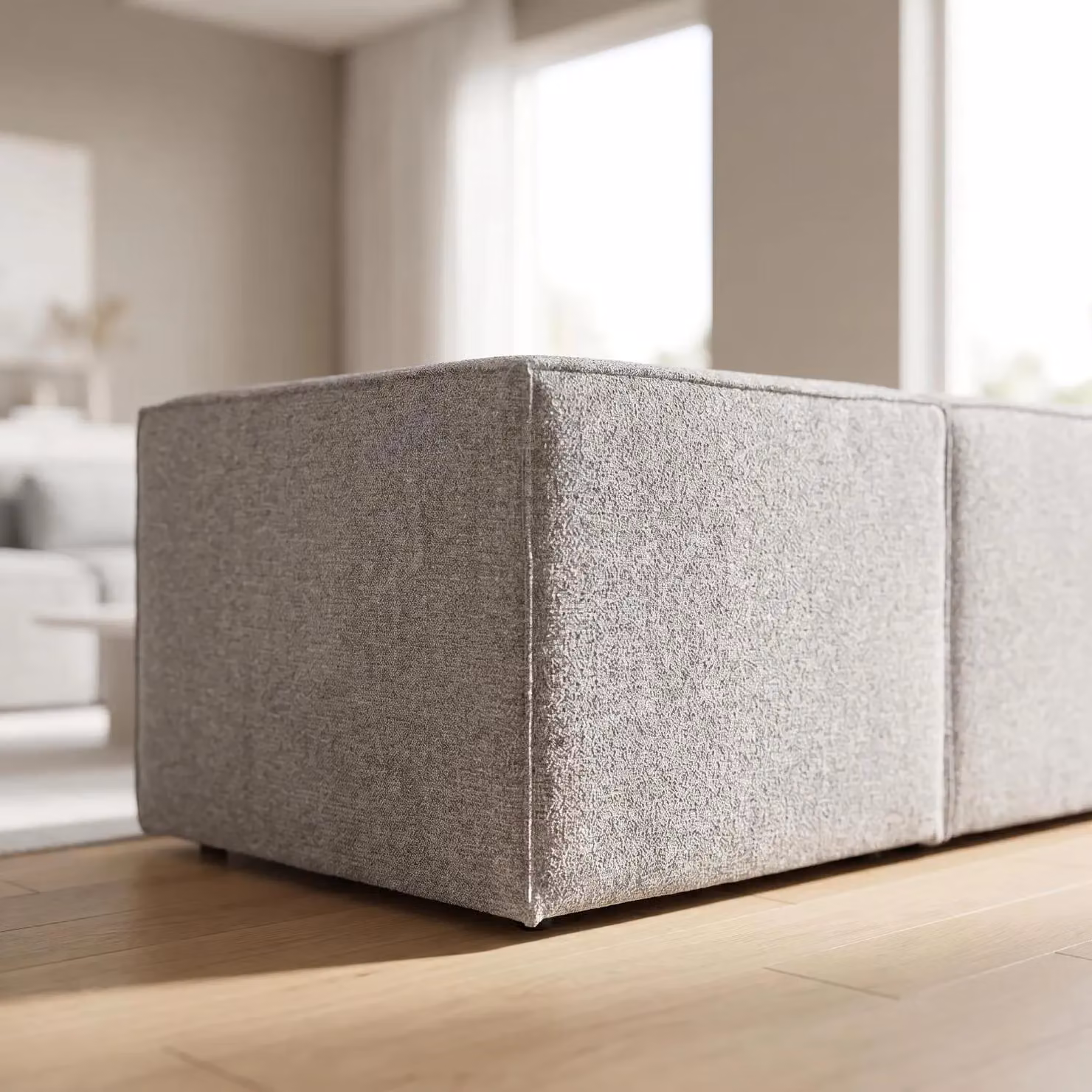 Abakus Direct Doris Reversible L-Shape Corner Sofa in Grey with Fabric Upholstery and Solid Wood Frame – 2