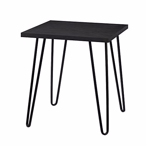 DHP Furniture Owen End and Side Table in Black