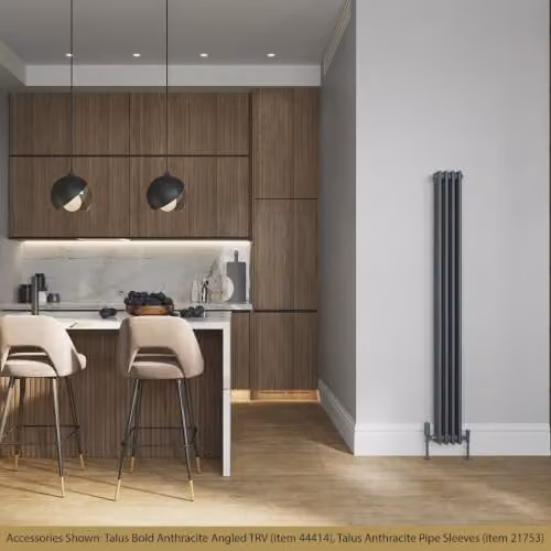 UK Radiators Alpha 3 Column Vertical Traditional Cast-Iron Style Radiator in Anthracite, H 180 cm x W 19.8 cm – 3