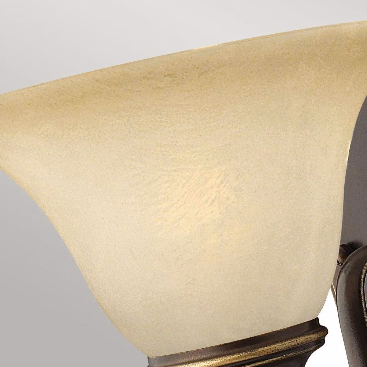 Netlighting Cello Single Light Wall Lamp with Antique Bronze Metal and Brown Glass Shade, E27 – 3