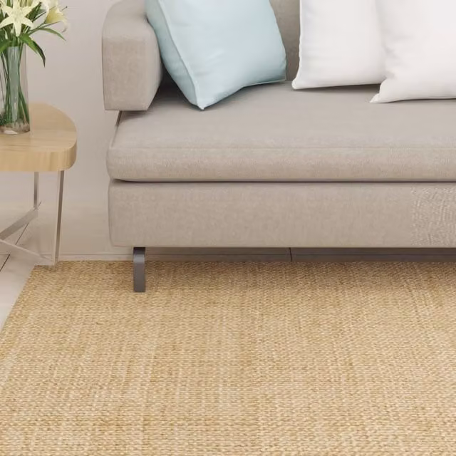 Berkfield Home Natural Sisal Rug in Brown, W: 80 cm, D: 100 cm