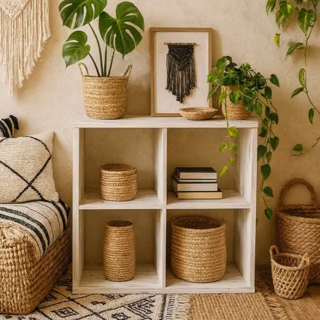 Wyld Haus Mauro 2x2 Cube Storage Unit in Sand Oak Natural