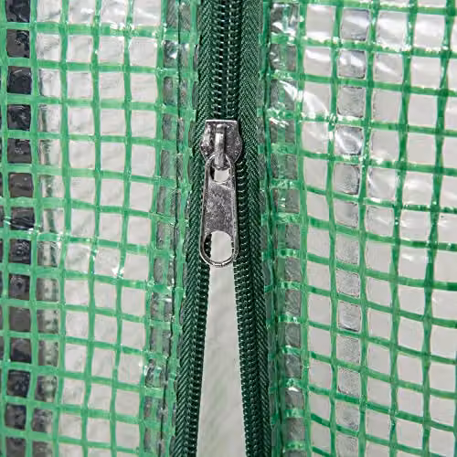 Outsunny Green Greenhouse with Zipper Roll-up Door and PE Cover, W/D/H: 100 x 50 x 150 cm – 4