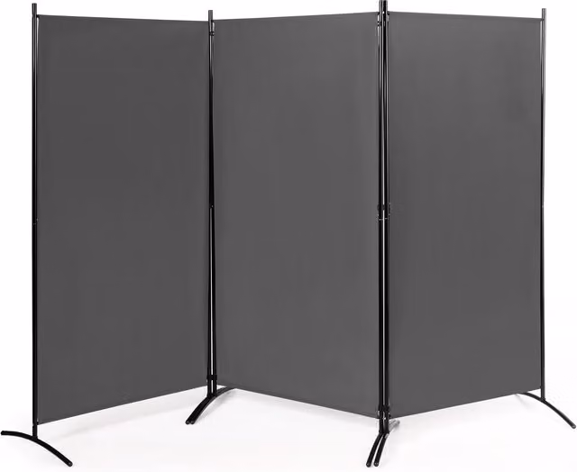Costway 3-Panel Freestanding Folding Room Divider in Grey – 1