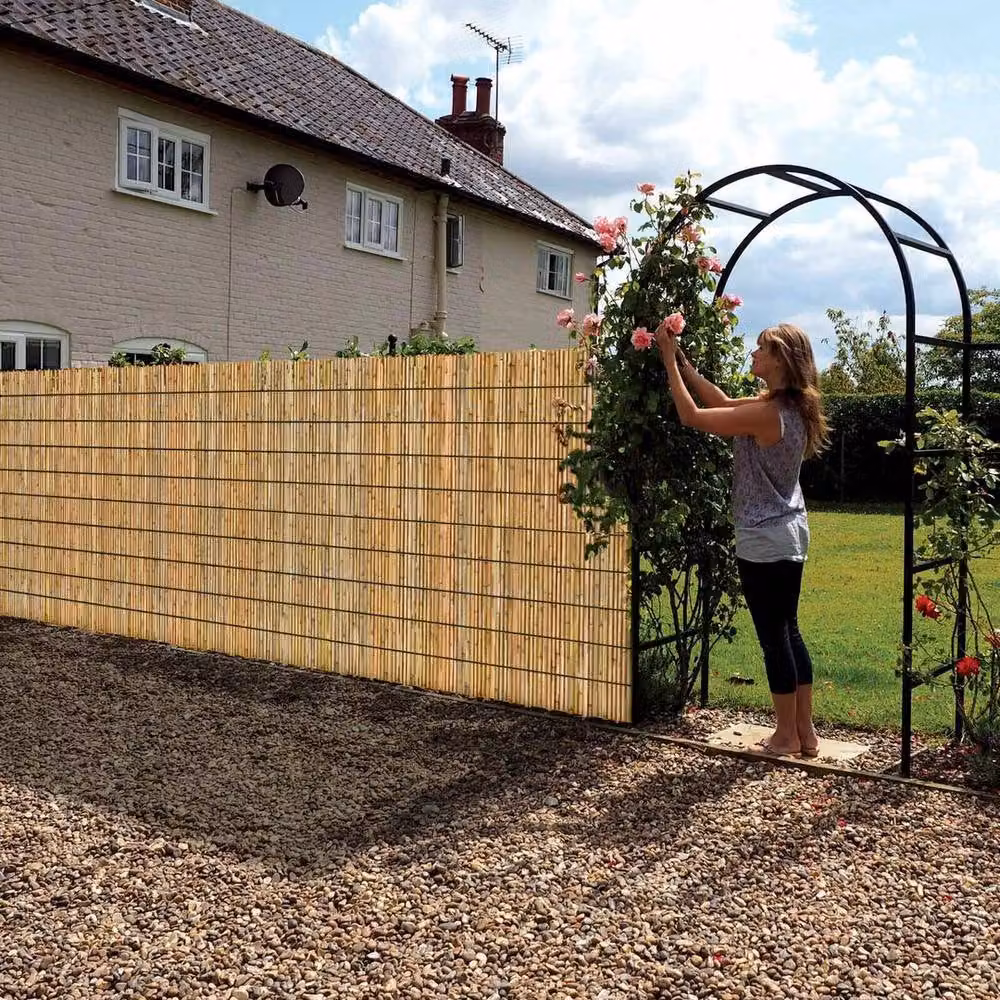 SPETLEK Beige Bamboo Garden Screening Fence Panel W/H: 100 x 60 cm – 3