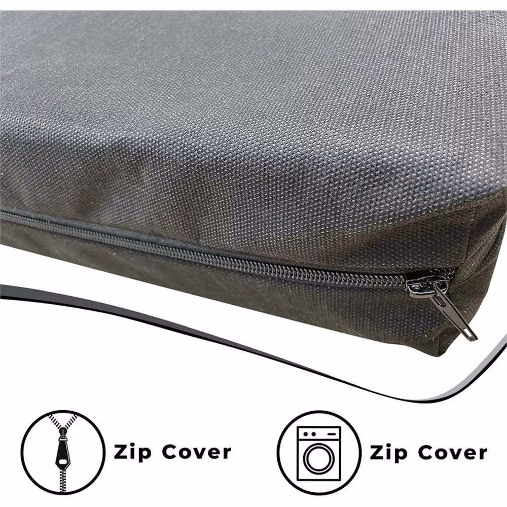 Nordara Black Orthopaedic Memory Foam Cushion with Faux Leather Cover, Antibacterial and Breathable, W/D/H: 40 x 40 x 7.62 cm – 5