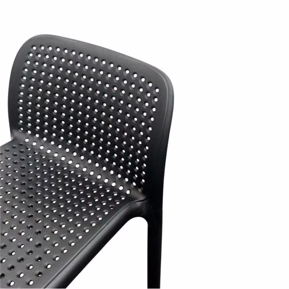 SPETLEK Black Matt Stacking Bar Stools, Pack of 2 – 2