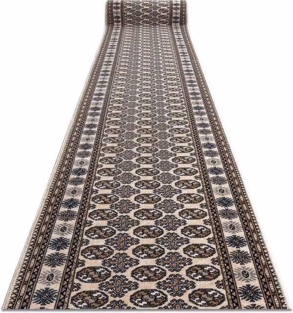 RugsX Vintage Boho Wool Nain Runner in Beige, W: 80 cm x L: 100 cm – 1