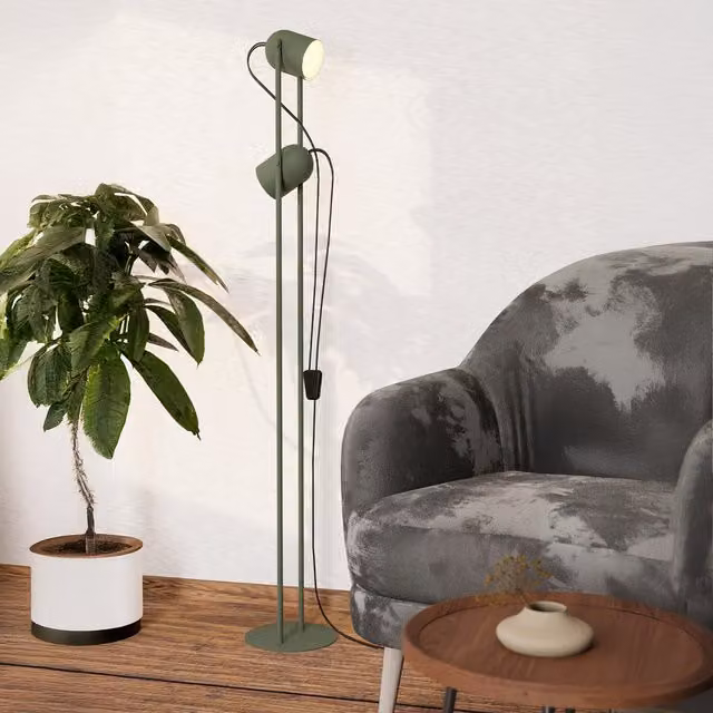 Eglo Tilston Minimalist Metal Floor Lamp, Green