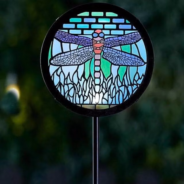 Marco Paul Solar Dragonfly Garden Stake Light with Multicolour LED and Dusk Sensor