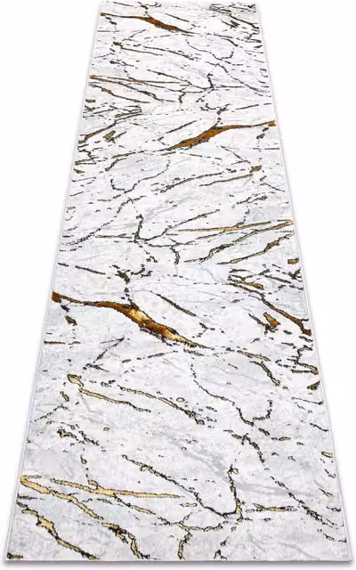 RugsX Allure Geometric Modern Runner in White, W/D/H: 70 x 300 cm