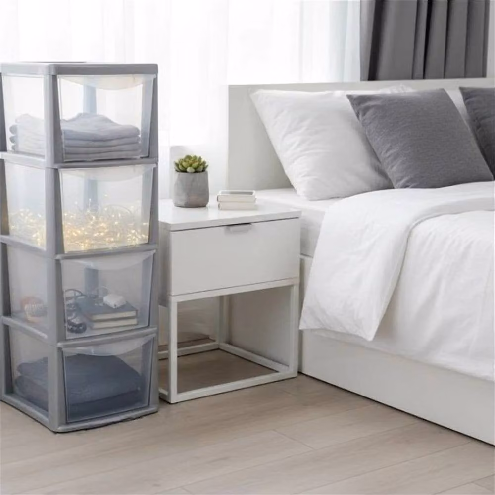 FORGEVIO Silver Transparent Plastic Open Weave Organizer, Width: 50 cm – 4