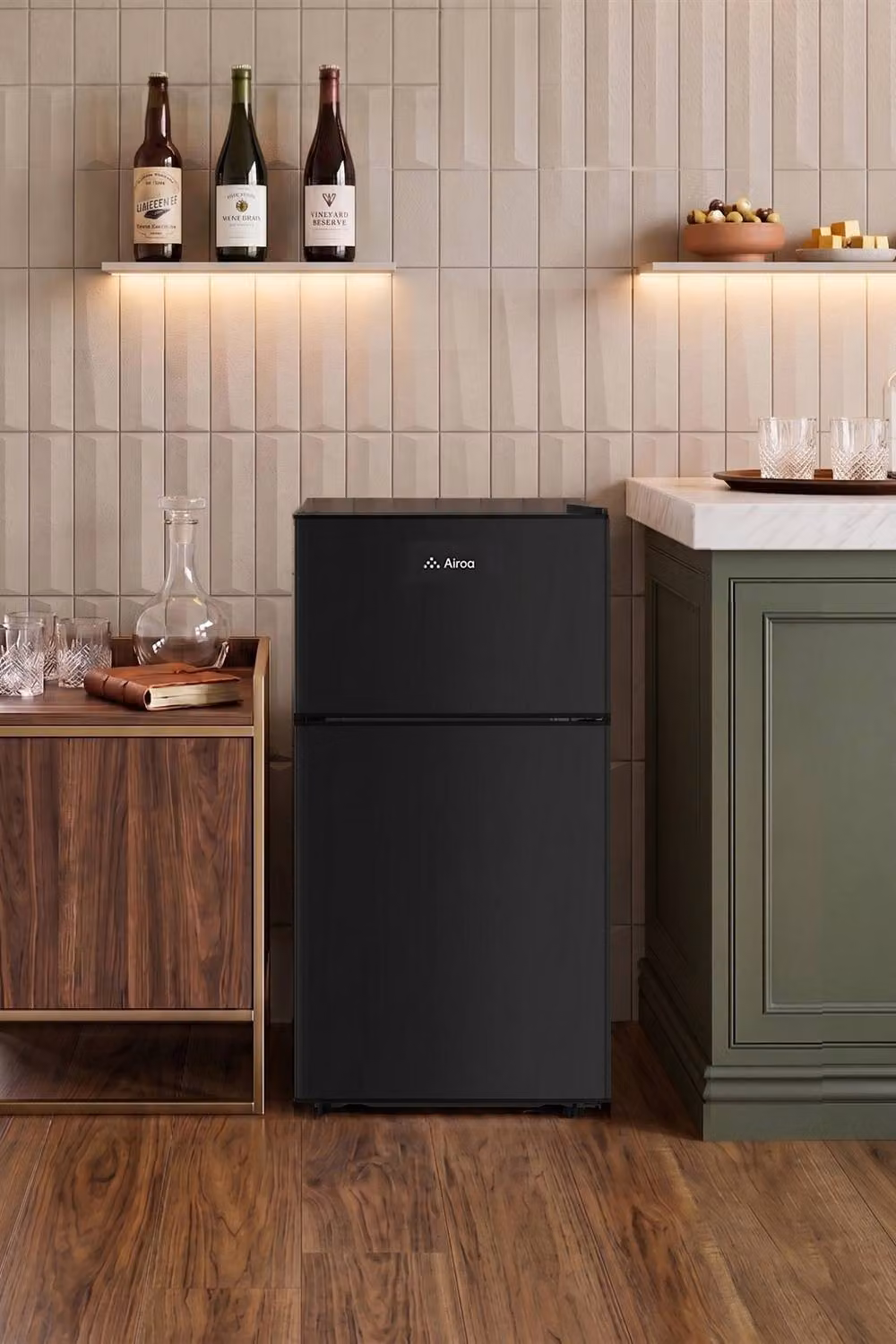 Living and Home 89L Freestanding Top Freezer Fridge in Black – 4
