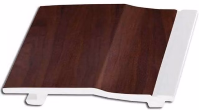FloPlast PVC Shiplap Cladding Panel, Brown, Width: 15 cm, Length: 5 m
